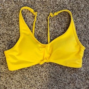 yellow bathing suit top